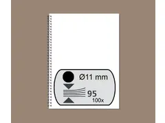 Draadrug GBC 11mm 34-rings A4 zwart 100stuks