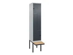 Z-garderobekast,HxBxD 2120x400x815mm,2vak,vak B 400mm,draaigrendel