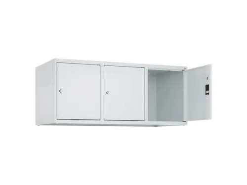opzetkast,v. locker,3vak.,vak B 400mm,HxBxD 500x1200x500mm,vleugeldeur
