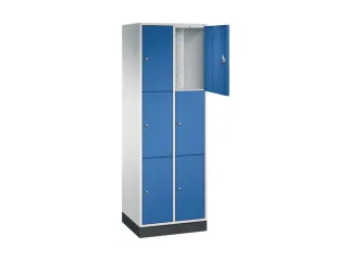 lockerkast,RAL 7035/RAL 5010,HxBxD 1950x620x500mm,2x3vakken,cil.-slot - 1