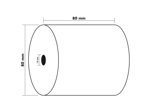 Kastickets 80X80X12X72 1-Laags Thermisch 55Gram