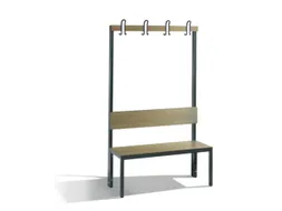 omkleedbank,HxLxD 1710x1000x407mm,HPL eiken-sereno,frame staal RAL7021