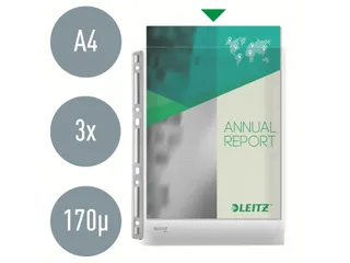Showtas Leitz 4755 A4 4-gaats PVC 0.17mm glad met expansievouw - 7