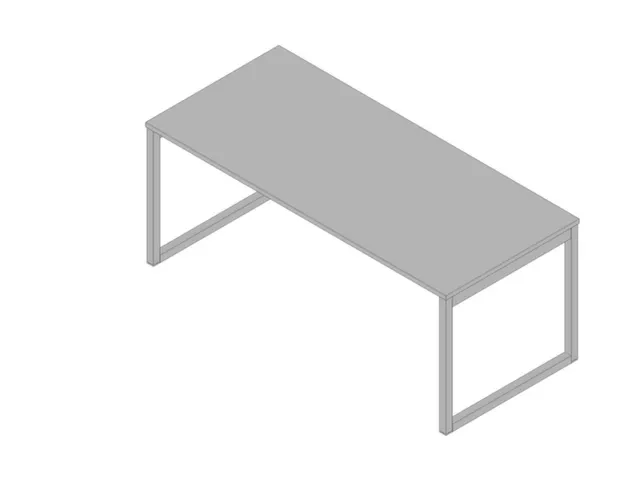 bureau,HxBxD 730x1800x800mm,blad grijs,sledeframe aluminium