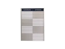 Menoor In-Uit bord 20 namen Aluminium Aanwezig/Afwezig Donkerblauw