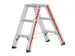 escabeau industriel,double face,2x3marches,Hauteur 0,22m,lisse L 0,77m
