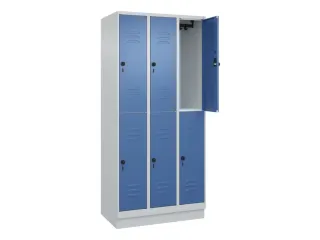 dubbeldekse locker,HxBxD 1950x900x500mm,3x2vak.,vak B 300mm - 2