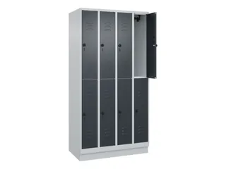 dubbeldekse locker,HxBxD 1950x1000x500mm,4x2vak.,vak B 250mm - 2