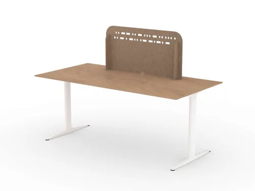 Akoestisch PET-vilt scheidingsscherm M 100x15cm beige