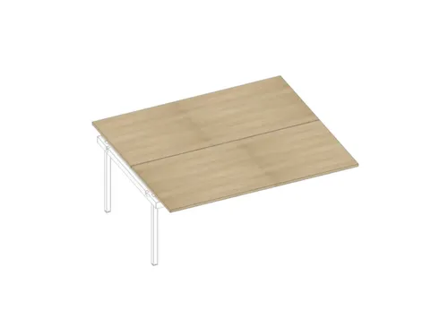 aanbouwtafel,i.h.v.,v. benchtafel m. 4-voet,HxBxD 680-760x1800x1600mm