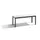 omkleedbank,HxLxD 401x1000x353mm,HPL wit,frame staal RAL7021