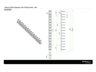 Verticale kabelmanager met D-ring haken 40U 1,8 m - 9