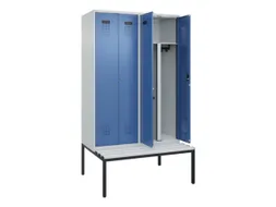 PBM-locker met bank,HxBxD 2120x1200x815mm,4vak,vak B 300mm