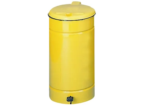 afvalverzamelaar,1x70l,HxØ 700x450mm,klemring,romp staal RAL1023