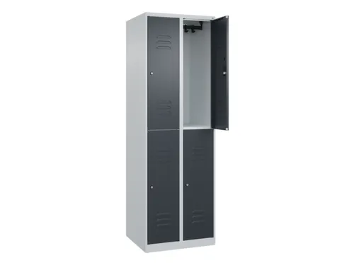 dubbeldekse locker,HxBxD 1850x600x500mm,2x2vak.,vak B 300mm