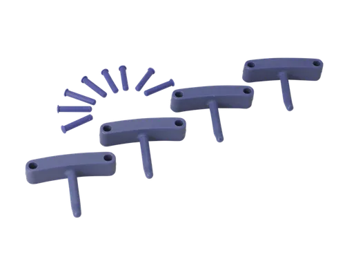 Hygiene 1016-8 Aanvulset haken paars, full colour, 4 haken/8 pinnen