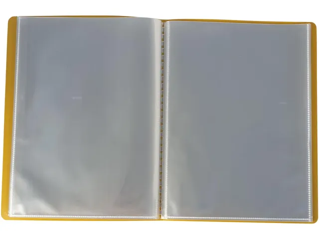 protège-documents Nature ft A4, en PP, 50 pochettes, jaune moutarde