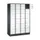 lockerkast,HxBxD 1950x1220x500mm,4x6vakken,cil.-slot,sokkel