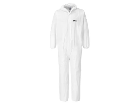 Portwest ST50 coverall, wit, maat M, per 50 stuks