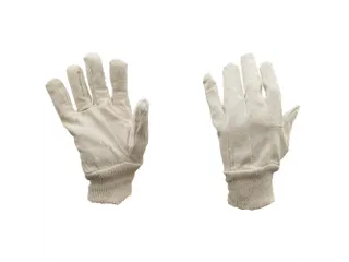 My-T-Gear katoenen precisiehandschoenen, ecru, één maat, 12 paar - 1