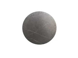 statafel,HxØ 1090x700mm,rond,4voeten zwart,blad HPL Midnight Marble - 2