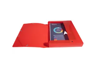 Klasseerdoos IDERAMA PP rug 40mm rood - 5