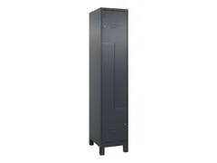 Z-garderobekast,HxBxD 1950x400x500mm,vak B 200/400mm,cil.-slot,voeten