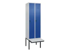 Armoire vestiaire avec banc HxlxP 2120x600x815mm 2compart.