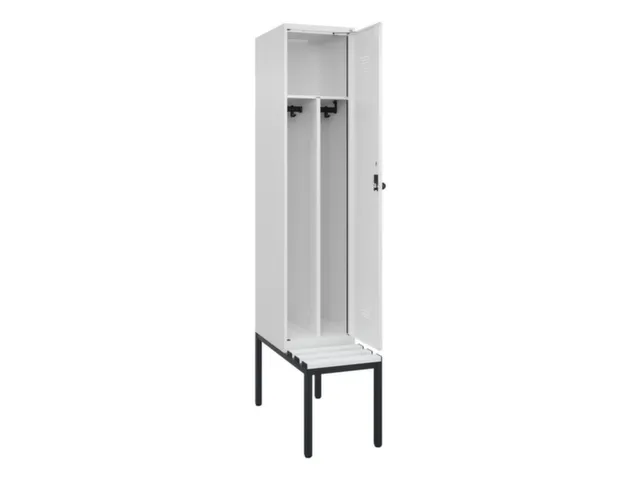 locker met bank,voor scheiding van kleding,HxBxD 2120x400x815mm,1vak