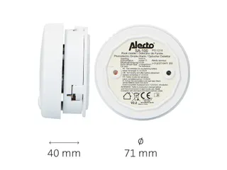 Rookmelder Alecto mini 2 stuks wit - 12