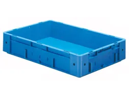 Euronorm Stapelkrat 175x600x400mm 31l Wanden/Bodem Gesloten Blauw