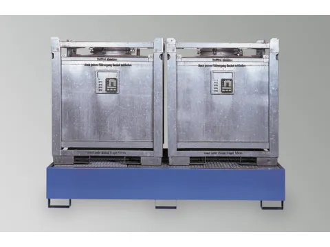 Opvangbak 2x Ibc Opvangvol. 1000l Staal 485x 2680x1300mm Ral 5015