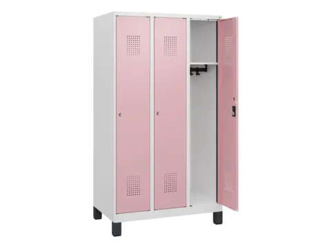 schoollocker,HxBxD 1630x900x500mm,3vak,vak B 300mm,cil.-slot,voeten