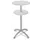 Statafel Stalen 4-Poots H 112cm Lichtgrijs Onderstel Alu Zilver