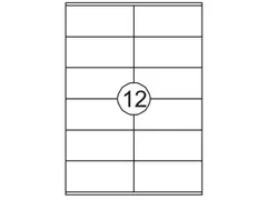 Etiket Rillstab 105x48mm Wit 1200 Stuks