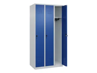 locker,HxBxD 1850x900x500mm,3vak,vak B 300mm,draaigrendel - 2