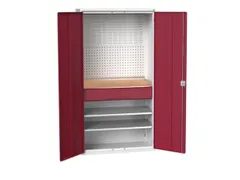 Systeemkast 2000x1050x550mm 2xlegbord 1lade RAL7035+RAL3004