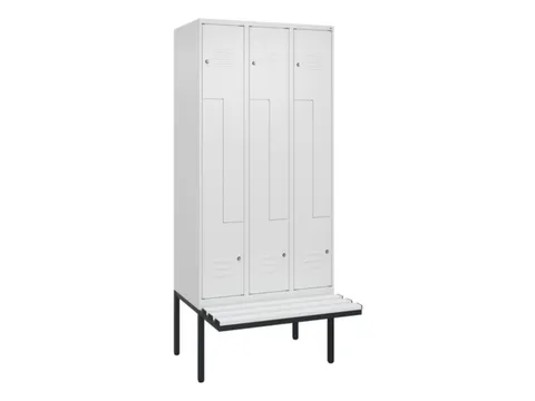 Z-garderobekast,HxBxD 2120x900x815mm,6vak,vak B 300mm,cil.-slot