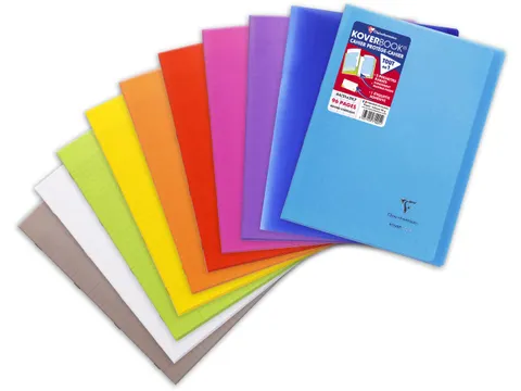 Schrift Koverbook A4 48 vel Seyès, kaft in PP assorti transparant