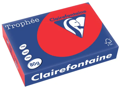 Trophée Intens gekleurd papier A4 80 gram 500vel Koraalrood
