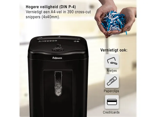 Destructeur Fellowes Powerschred 11C coupe croisée 4x40mm P-4