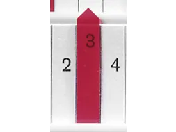 planningspijl,B 7mm,kunststof,rood transparant