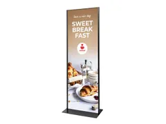 Totem Paneel+ Dubbelzijdige Display 70x200cm Zwart frame