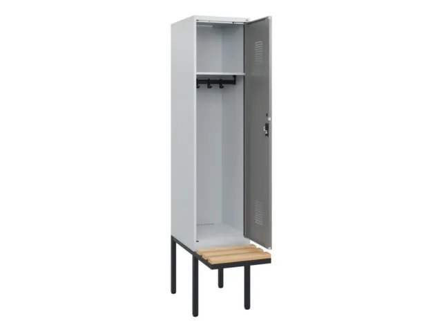 locker met bank,HxBxD 1950x400x815mm,1vak,vak B 400mm,cilinderslot