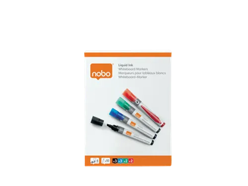 Viltstift Nobo whiteboard Liquid schuin assorti 4mm