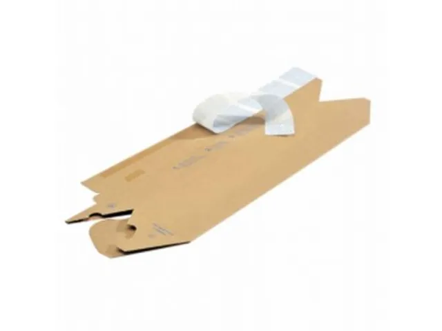 Tube d'expédition triangulaire 700x70mm cannelure simple Brun