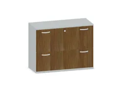hangmappenkast 770x1000x430mm 2hangmappenframes Lichtgrijs+ Noten