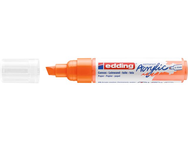 Acrylmarker edding e-5000 breed neon oranje | MarkeerstiftWinkel.nl