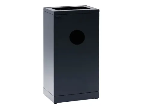 Bica 897 Afvalbak open 40+20 Liter Zwart