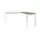 Bureau Linesto N3 aanbouwtafel 120x60cm hav/kers 25mm wit